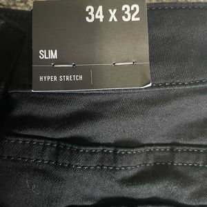 Black mens W34/L32 hyper stretch jeans